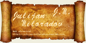 Julijan Miloradov vizit kartica